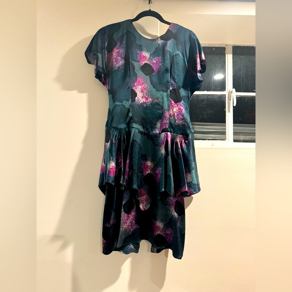 197Os Exquisite Holly Harp Dress